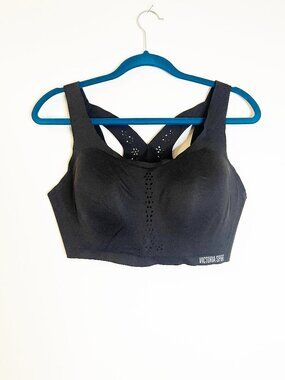 Victoria Sport Sports Bra 38D Angel Max High Impact Black Racerback Laser Cut